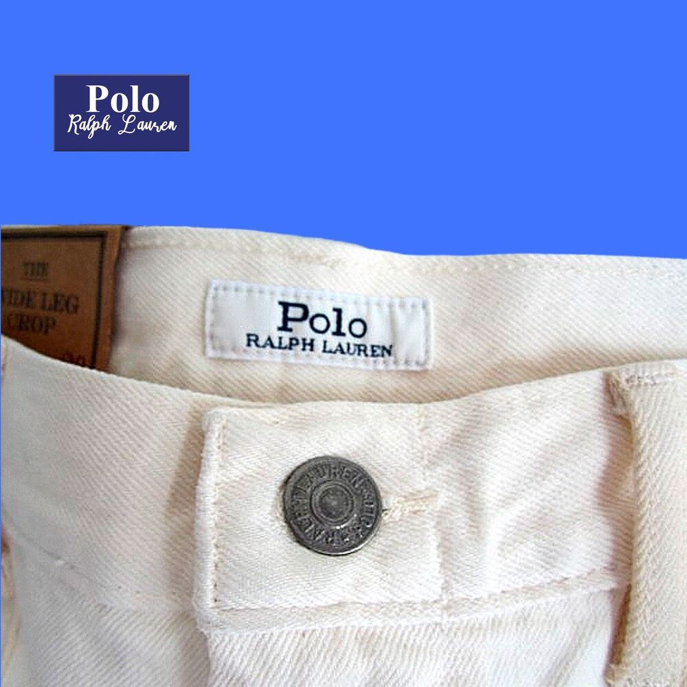 POLO Ralph Lauren NEW Big Pockets High Rise Crop Wide Leg Jean 28 - Picture 6 of 12